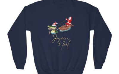 Cajun Christmas Joyeux Noel Unisex Youth Cajun Christmas Sweatshirt!